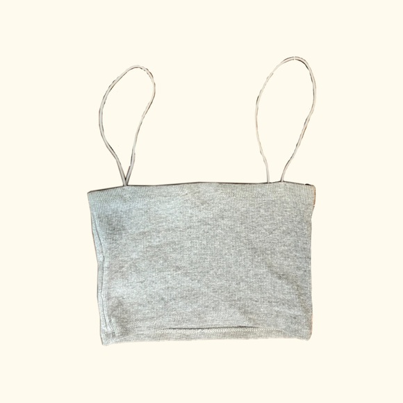 Grey Zara Cropped Tank Top🤍 - Picture 2 of 2